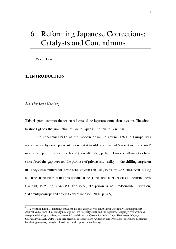 (PDF) (2015), "Reforming Japanese Corrections Catalysts and Conundrums