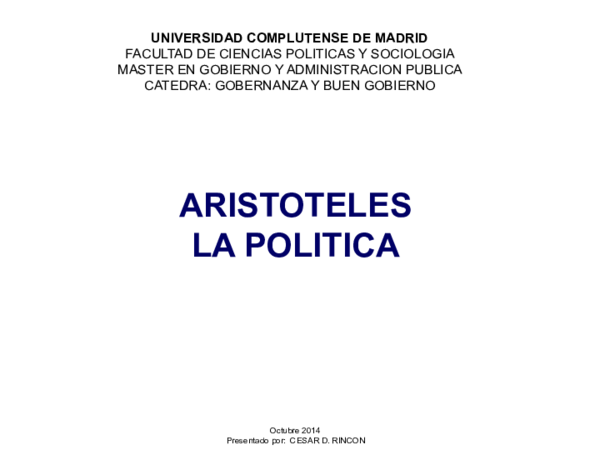 (PDF) ARISTOTELES LA POLITICA