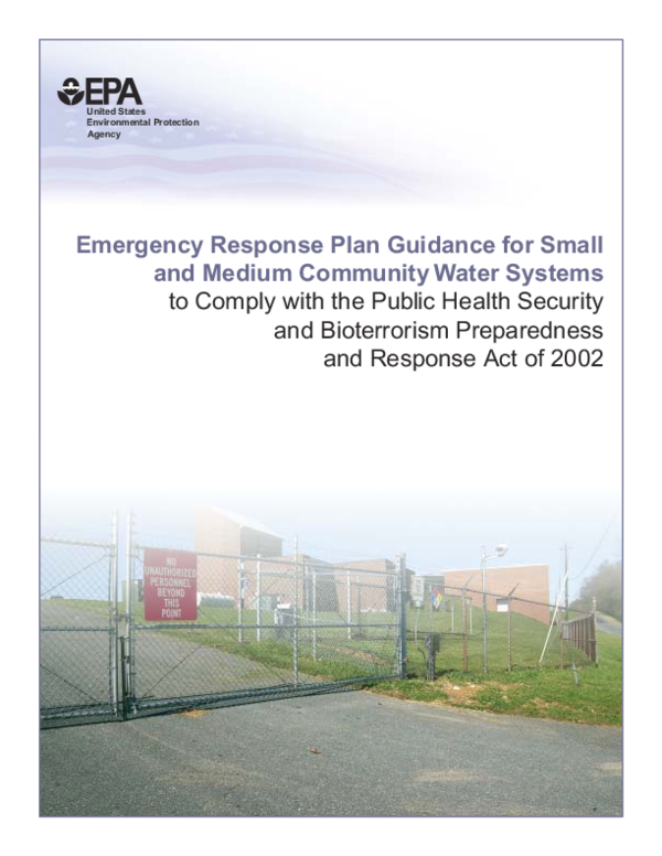 (PDF) Emergency Response Plan Guidance for Small and Medium Community