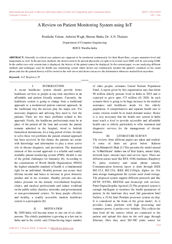 Patient monitoring system using iot picture