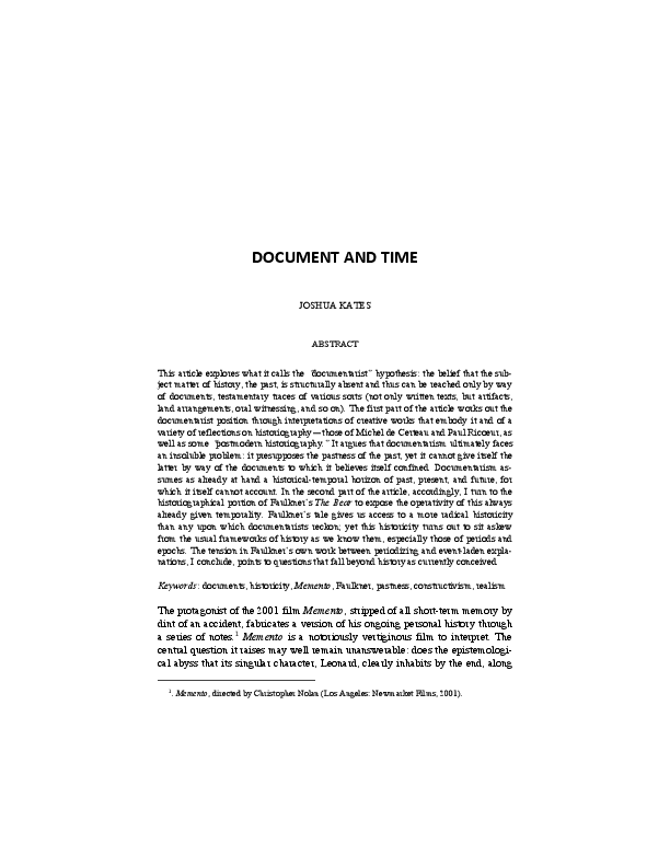 (PDF) DOCUMENT AND TIME