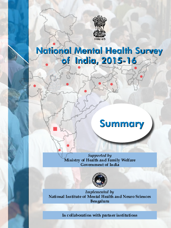 (PDF) National Mental Health Survey 2015 16 Summary