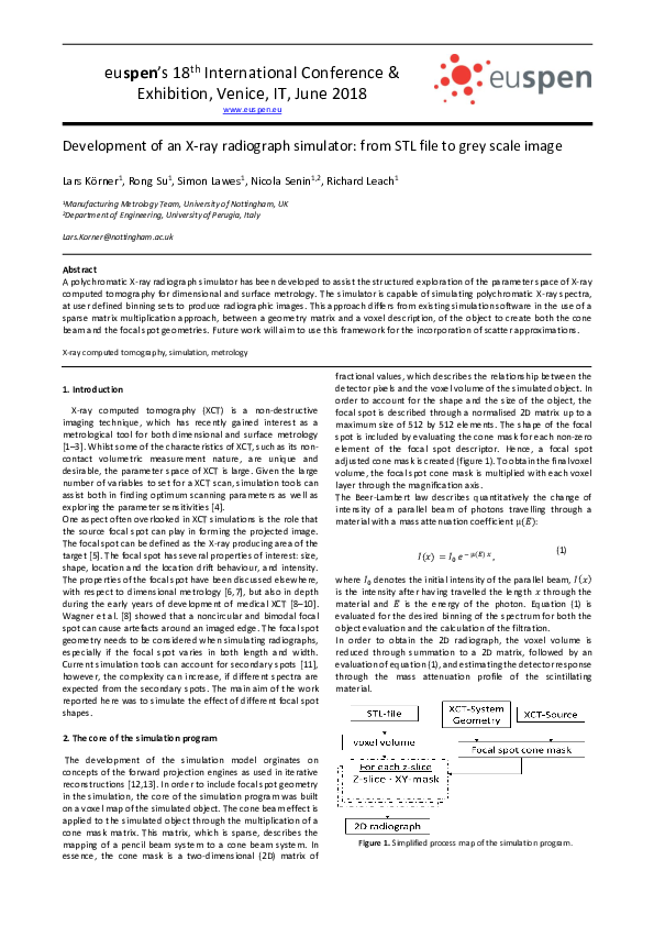 (PDF) Development of an X-ray radiograph simulator: from STL file to ...