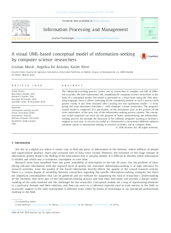 (PDF) Information Processing and Management A visual UML-based ...