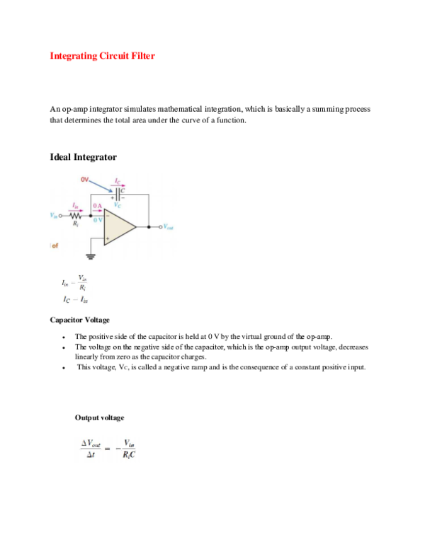 (PDF) Integrating Circuit Filter Kareena Rakish Academia.edu