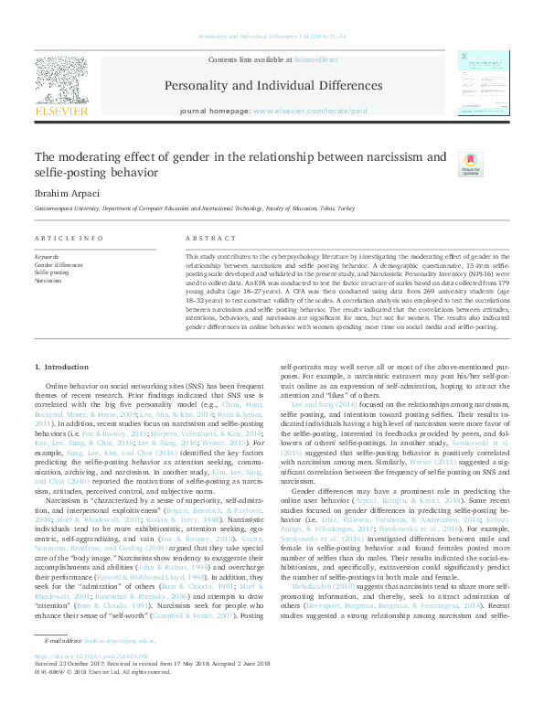 (PDF) The moderating effect of gender in the relationship between ...