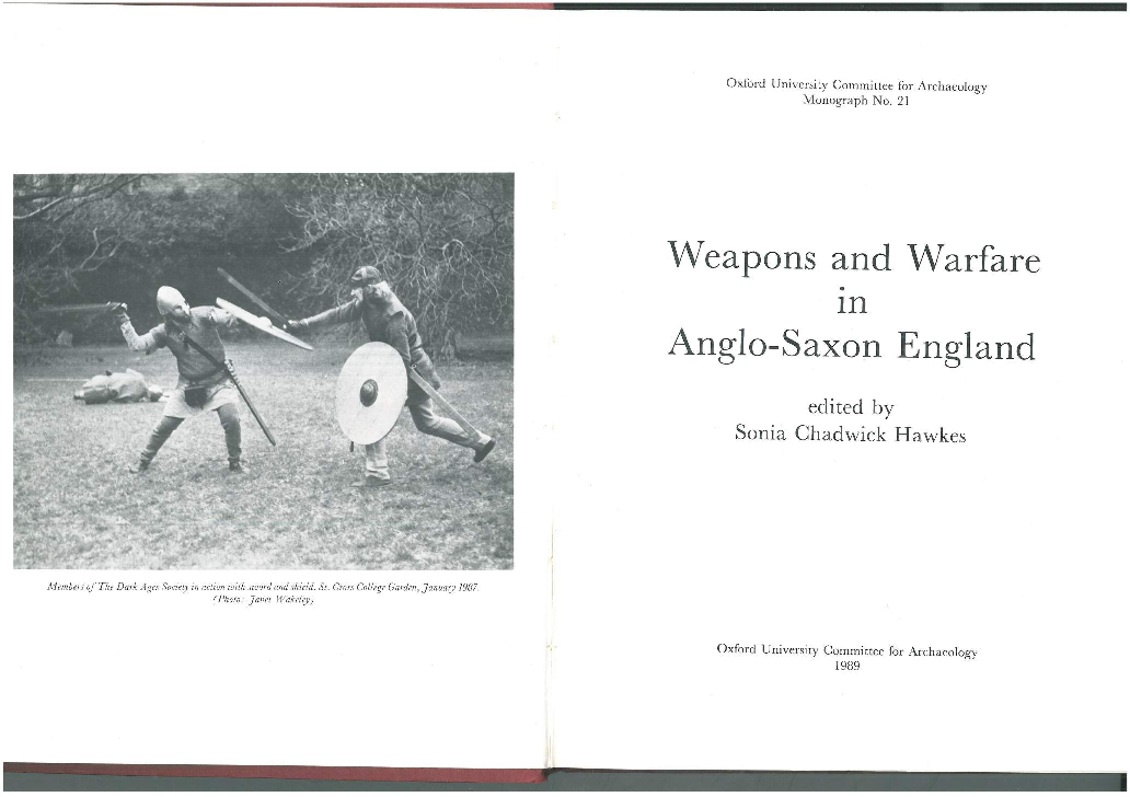 (PDF) Early Saxon weapon burials frequencies, distributions and weapon