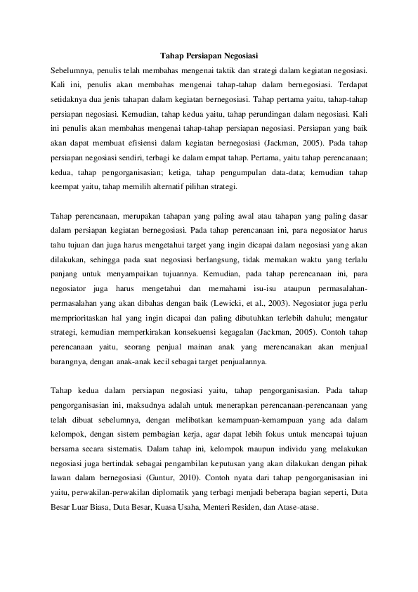 (DOC) Tahap Persiapan Negosiasi