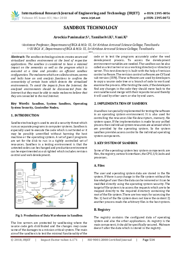 (PDF) SANDBOX TECHNOLOGY