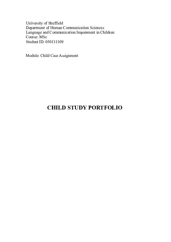 (DOC) CHILD STUDY PORTFOLIO Anna Xygkou Academia.edu