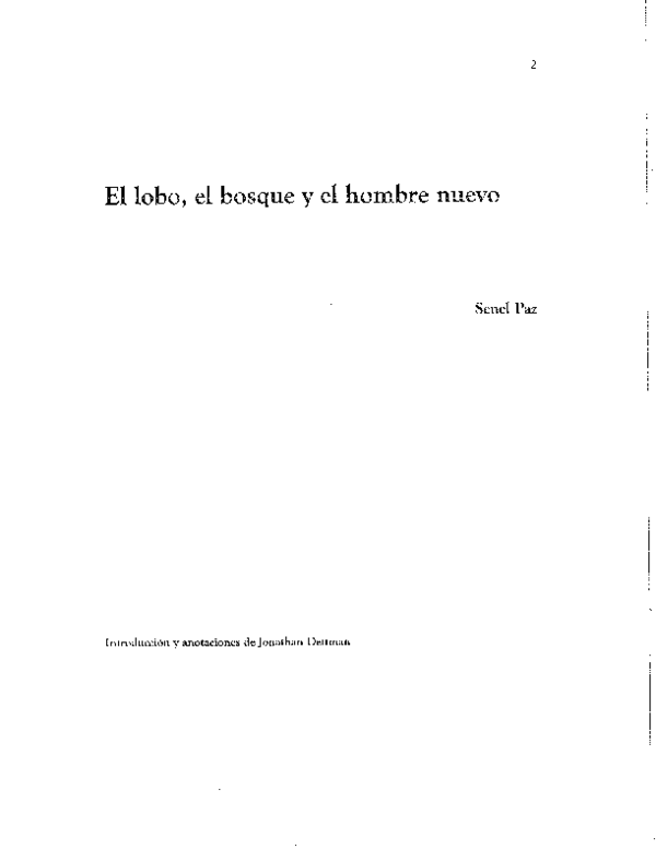 (PDF) El lobo el bosque y el hombre nuevo senel paz Rol R3 Academia.edu