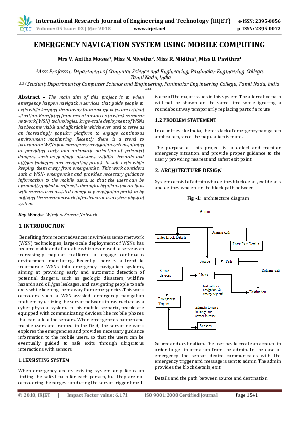 (PDF) EMERGENCY NAVIGATION SYSTEM USING MOBILE COMPUTING