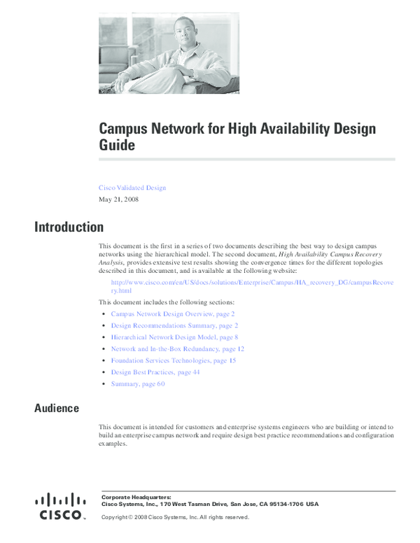 (PDF) Campus Network for High Availability Design Guide