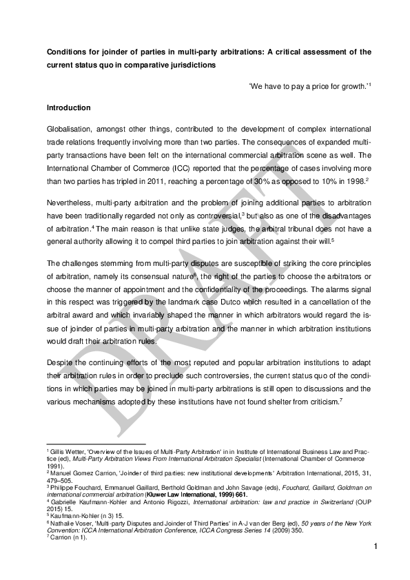 International arbitration essay picture