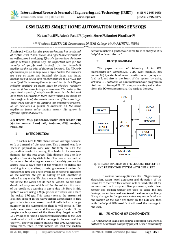 Gsm Based Home Automation Pdf