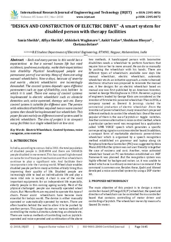 (PDF) " DESIGN AND CONSTRUCTION OF ELECTRIC DRIVE " -A smart system for ...