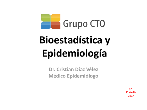 (PDF) Bioestadística y Epidemiología