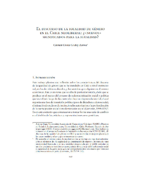 (PDF) “El discurso de la igualdad de género en el Chile neoliberal ...