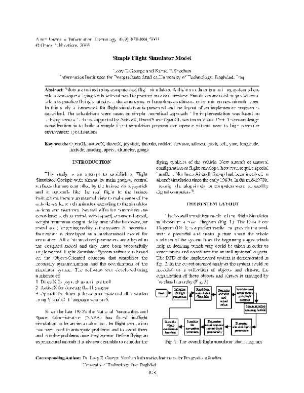 (PDF) Simple Flight Simulator Model