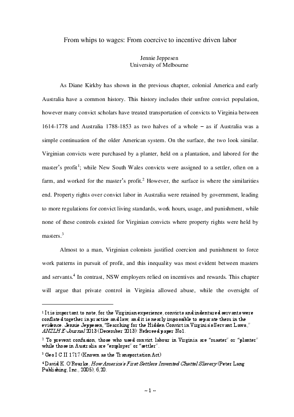 (DOC) From whips to wages From coercive to incentive driven labor