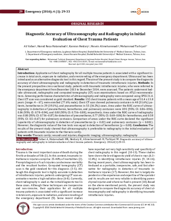 (PDF) Diagnostic Accuracy of Ultrasonography and Radiography in Initial ...