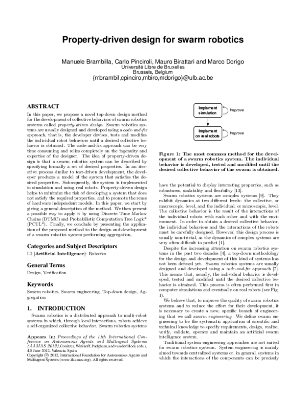 (PDF) Property-driven Design for Swarm Robotics