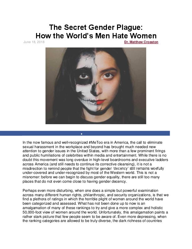 (PDF) The Secret Gender Plague: How the World's Men Hate Women, Modern ...