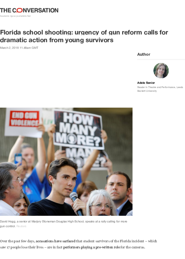 (PDF) Florida school shooting: urgency of gun reform calls for dramatic ...