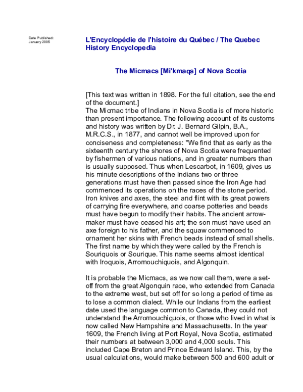 (PDF) Micmac History thomas mcclure Academia.edu