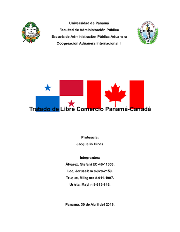 (DOC) Tratado de Libre Comercio PanamáCanadá