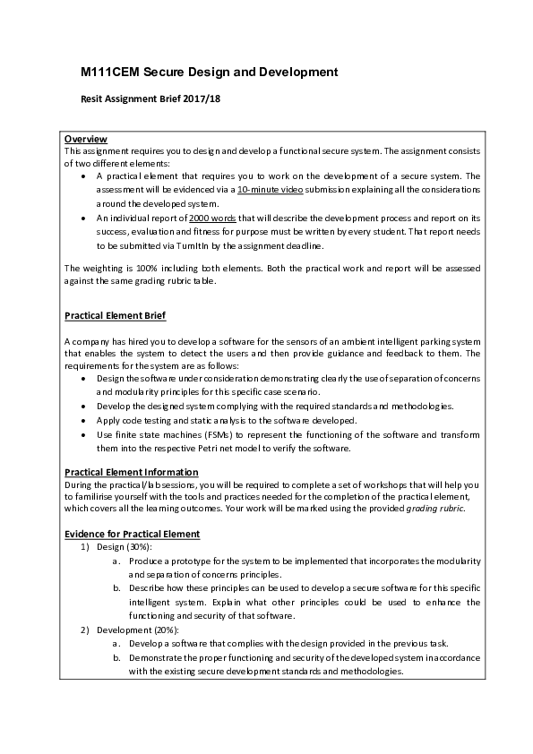 (PDF) Secure Design and Development