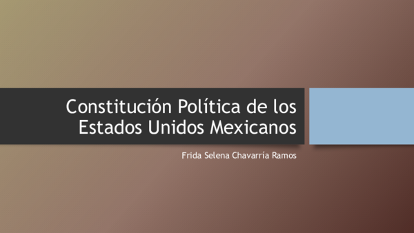 (PPT) Constitución Política de los Estados Unidos Mexicanos