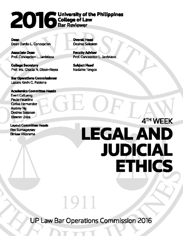 (PDF) UP 2016 LEGAL AND JUDICIAL ETHICS REVIEWER lannie valles