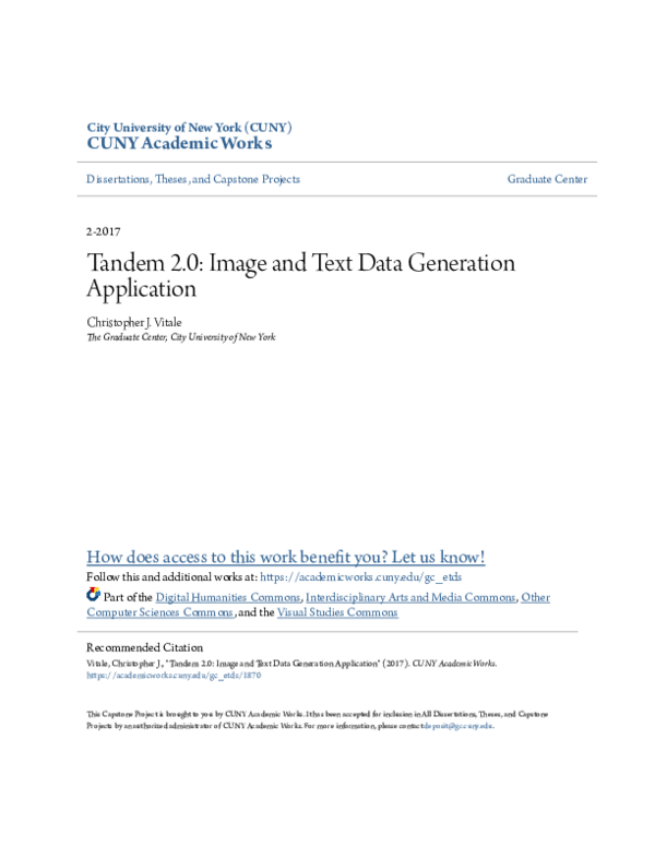 (PDF) Tandem 2.0: Image and Text Data Generation Application