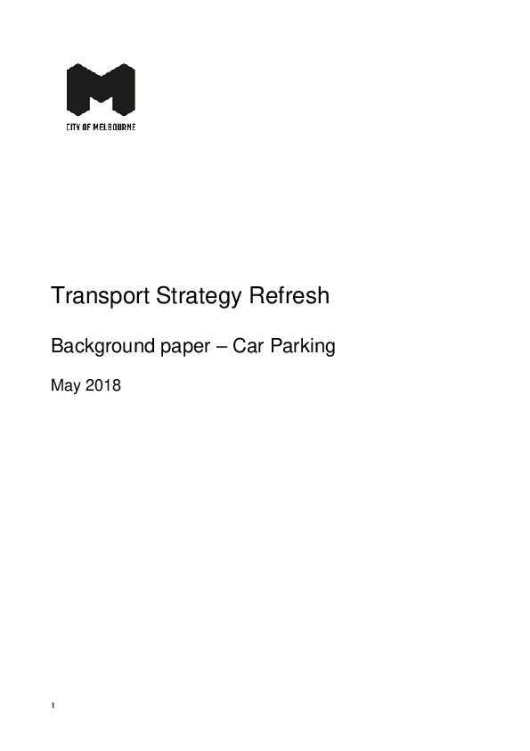 (PDF) Transport Strategy Refresh - Background Paper - Parking