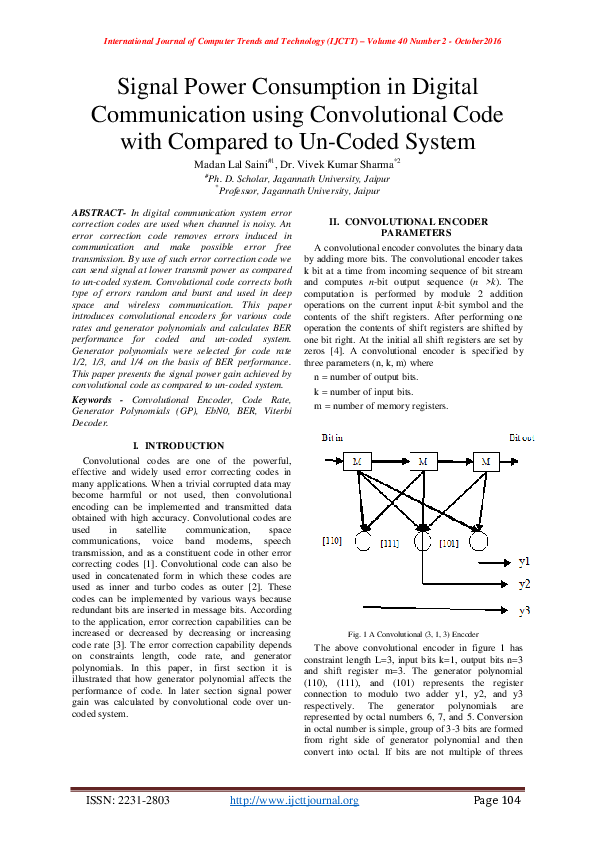 (PDF) Signal Power Consumption in Digital Communication using