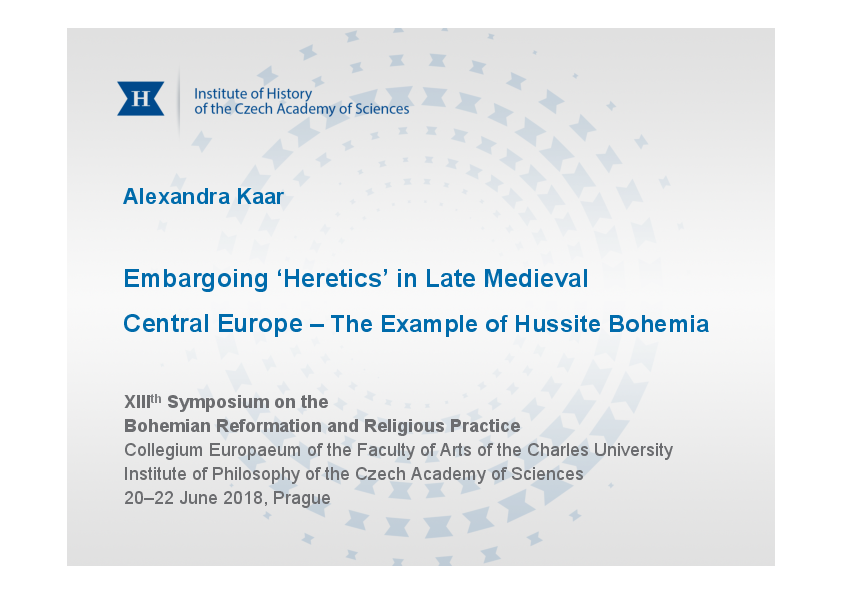 (PDF) Embargoing ‘Heretics’ in Late Medieval Central Europe – The ...