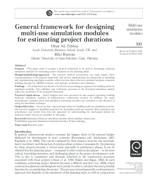 (PDF) General framework for designing multi-use simulation modules for ...