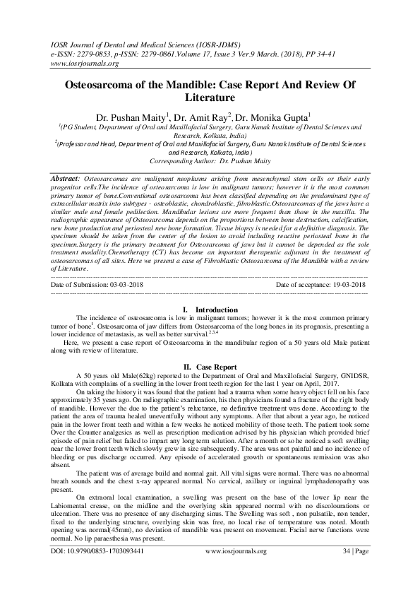 Osteosarcoma case essay picture