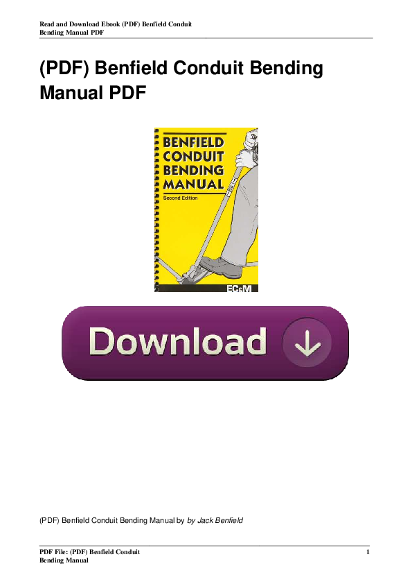 Conduit Bending Manual