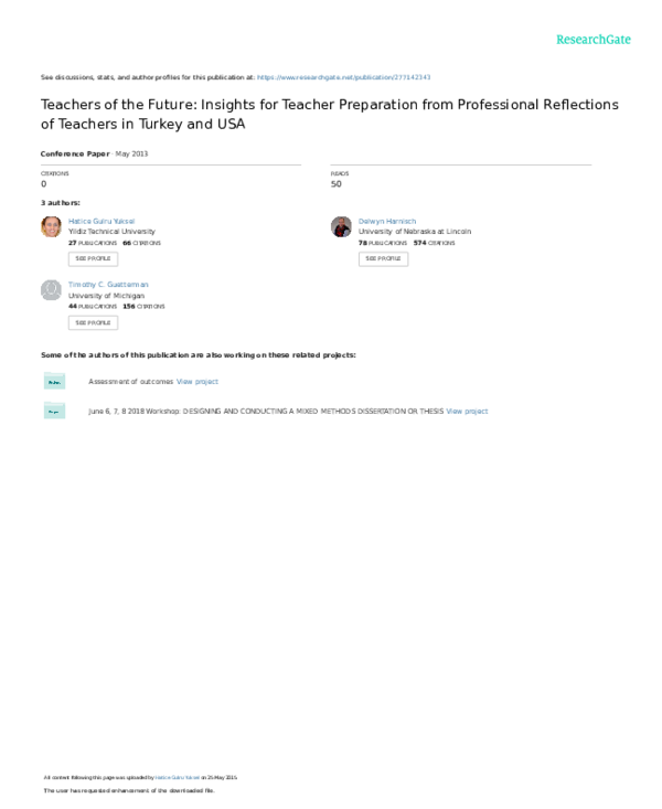 (PDF) Teachers of the Future: Insights for Teacher Preparation from ...
