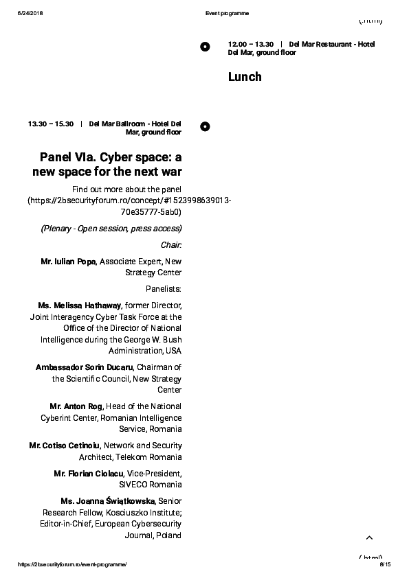 Pdf Black Sea And Balkan Security Forum 2018 Tal Pavel