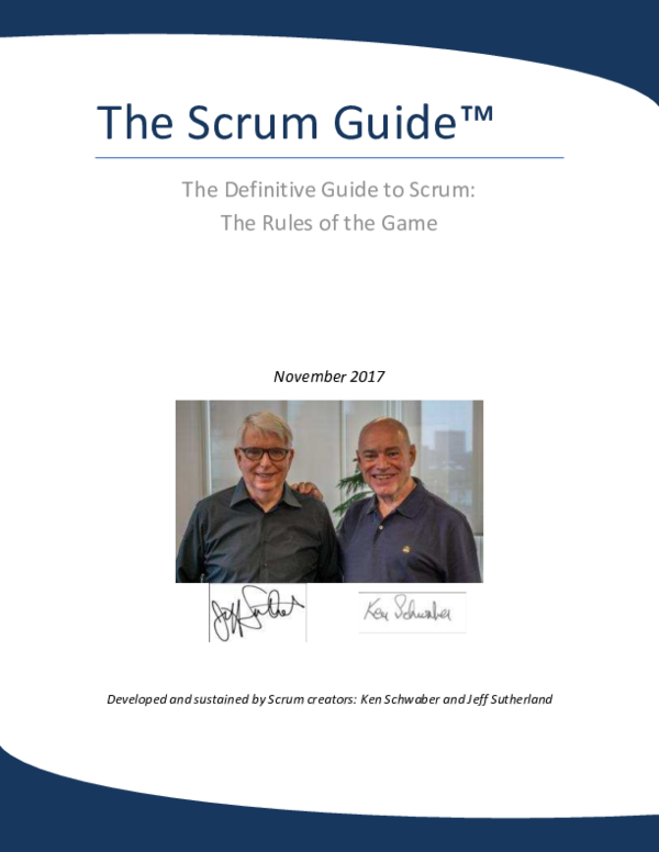 (PDF) The Scrum Guide™ The Definitive Guide to Scrum The Rules of the