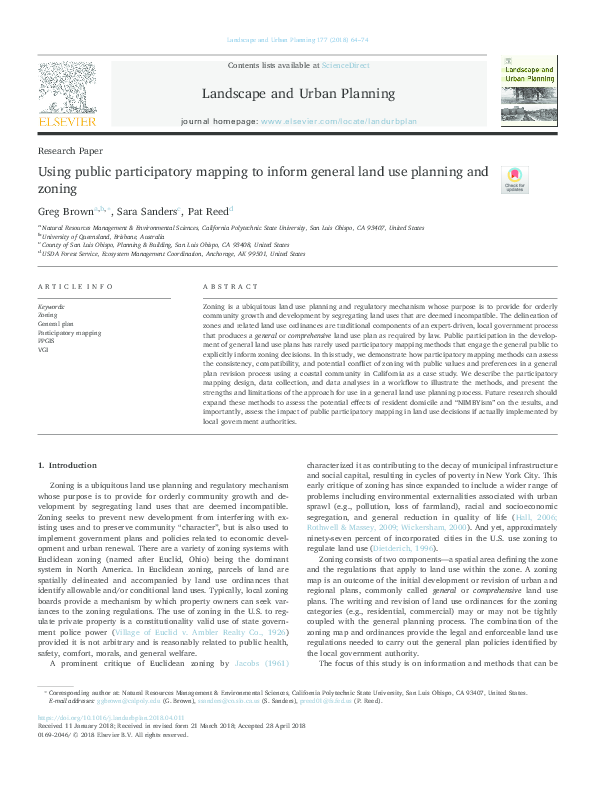 (PDF) Landscape and Urban Planning Using public participatory mapping ...