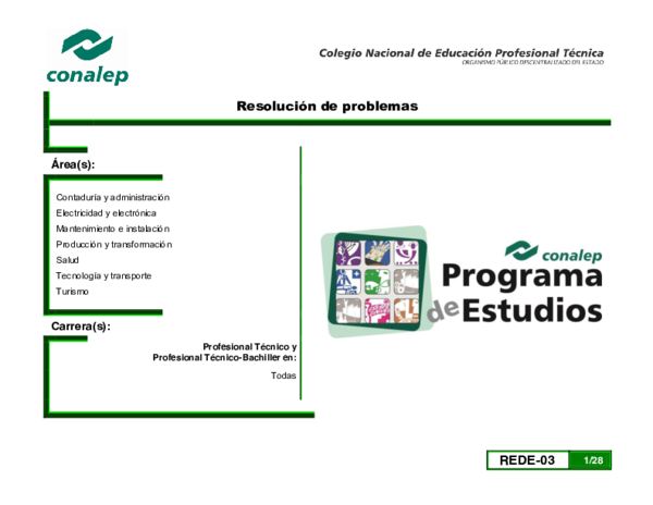 Programa Resolucion De Problemas Conalep Rede 03