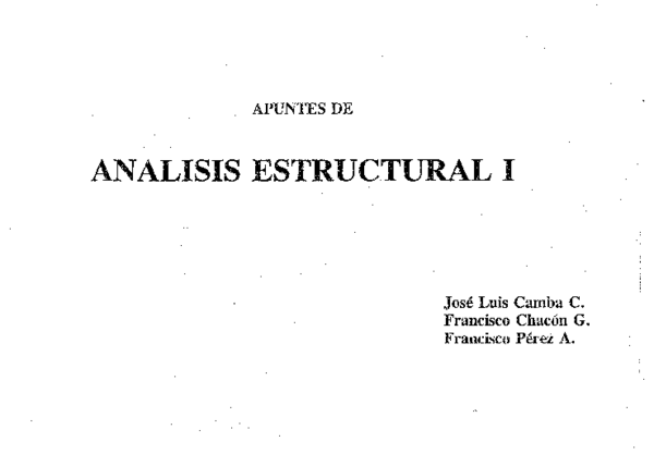 (PDF) ANALISIS ESTRUCTURAL 1