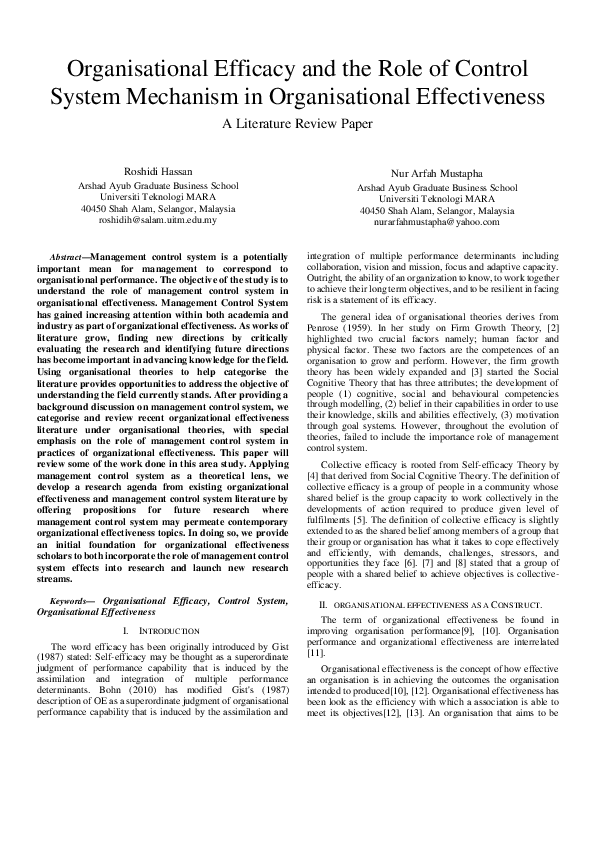 Organisational effectiveness essay 07 picture