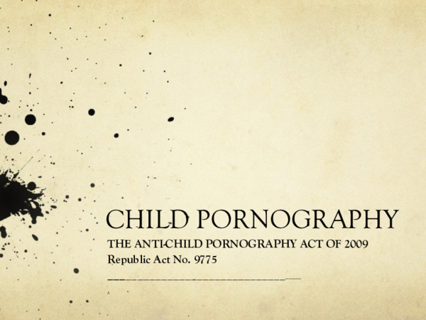 Anti child photography act of 2009 image