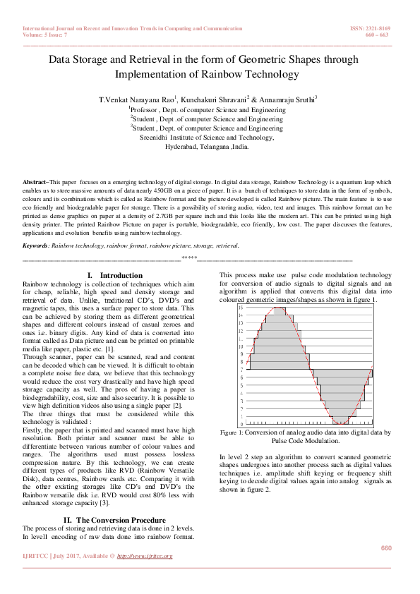 (PDF) Data Storage and Retrieval in the form of Geometric Shapes ...