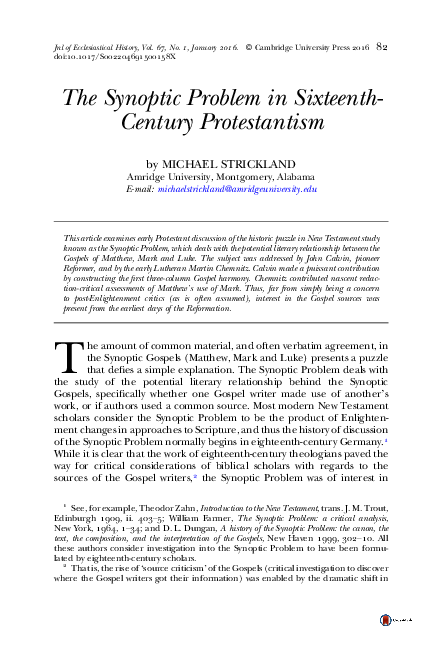 Synoptic essay history image